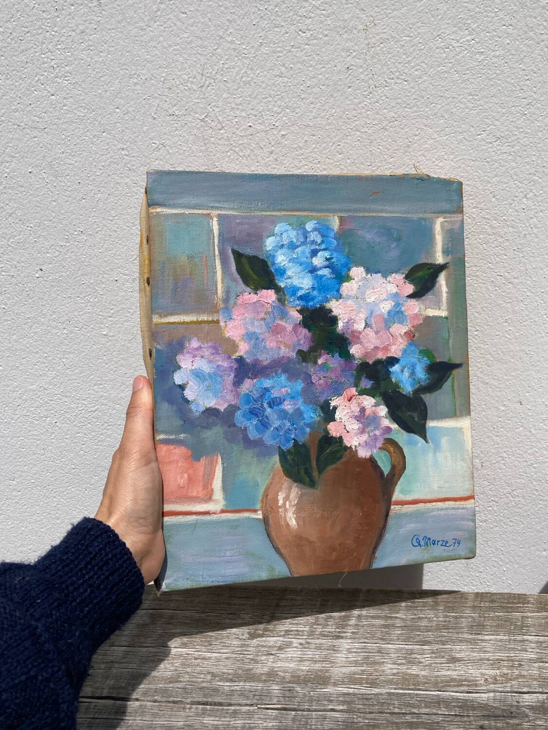 Geranium bouquet painting