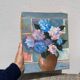 Geranium bouquet painting
