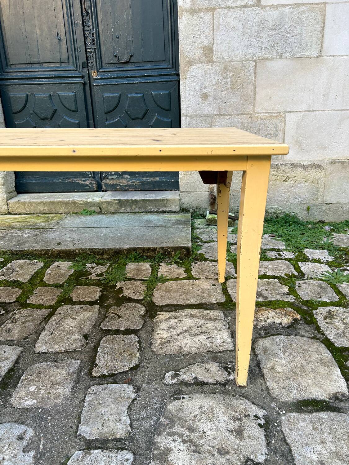 Weathered farm table
