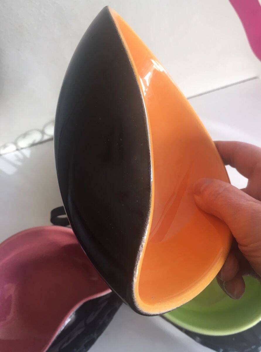 Serviteur apéritif fer forgé et faïence