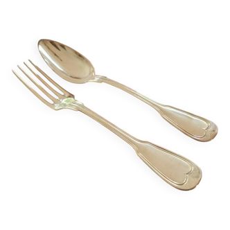 ZD and Co - Chinon model tableware in silver-plated metal