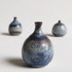 Trio de céramiques miniatures bleues Antonio Lampecco