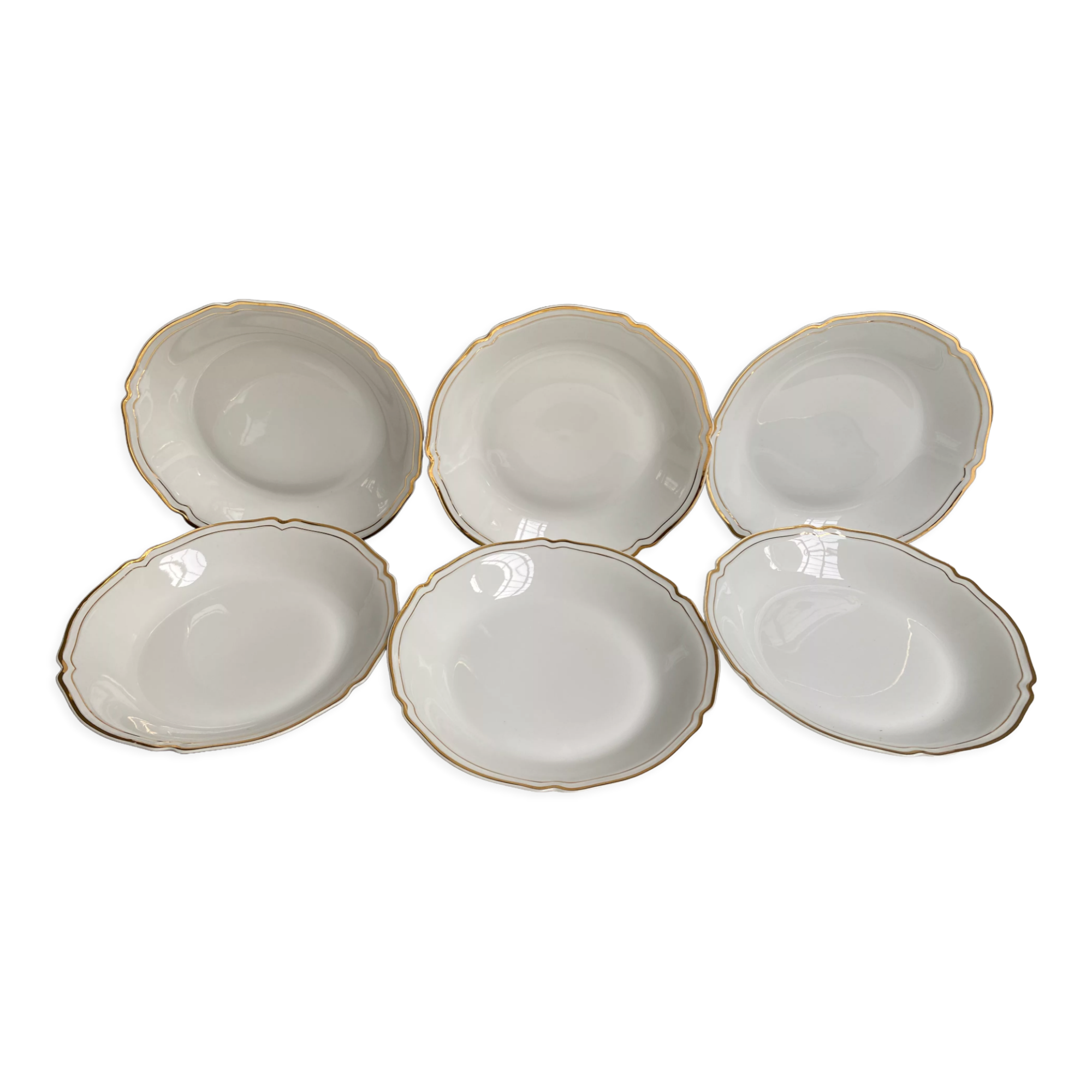 Hollow plates Limoges porcelain