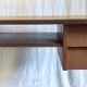 Bureau en chêne pieds compas, années 50-60