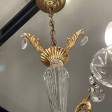 Three-light crystal chandelier