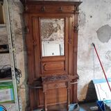 Walnut cloakroom coat rack