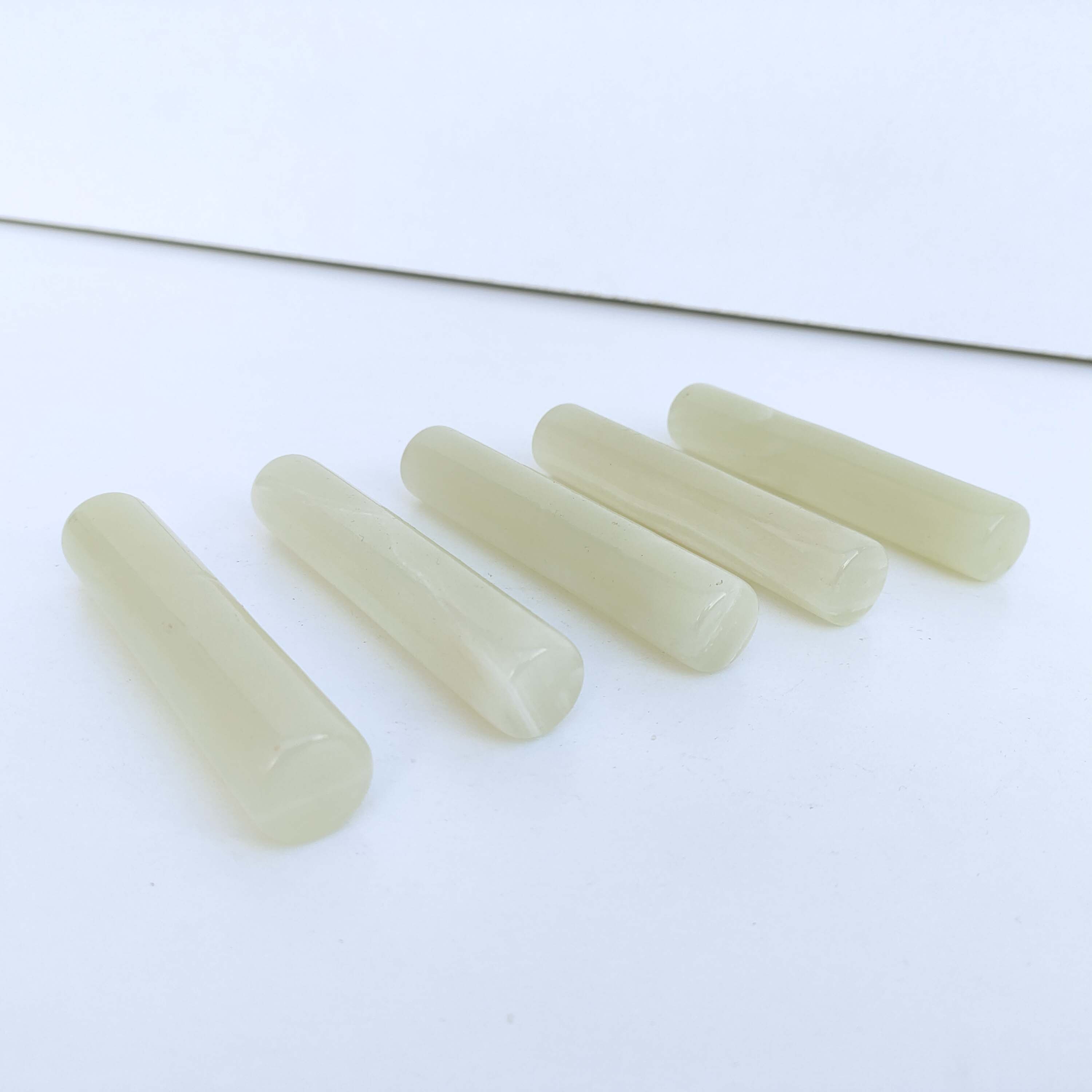 5 Vintage alabaster knife holders
