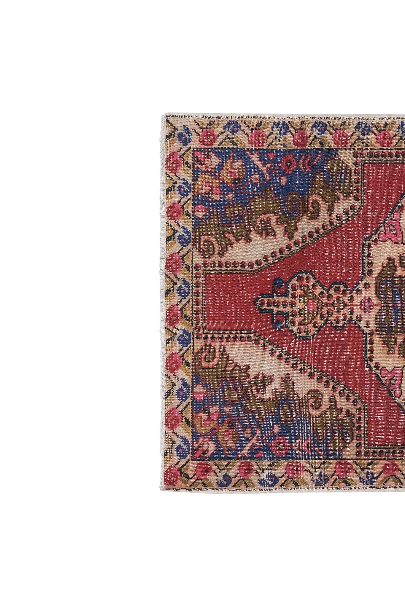 Vintage Turkish rug from Oushak, hand-woven 135x220 cm