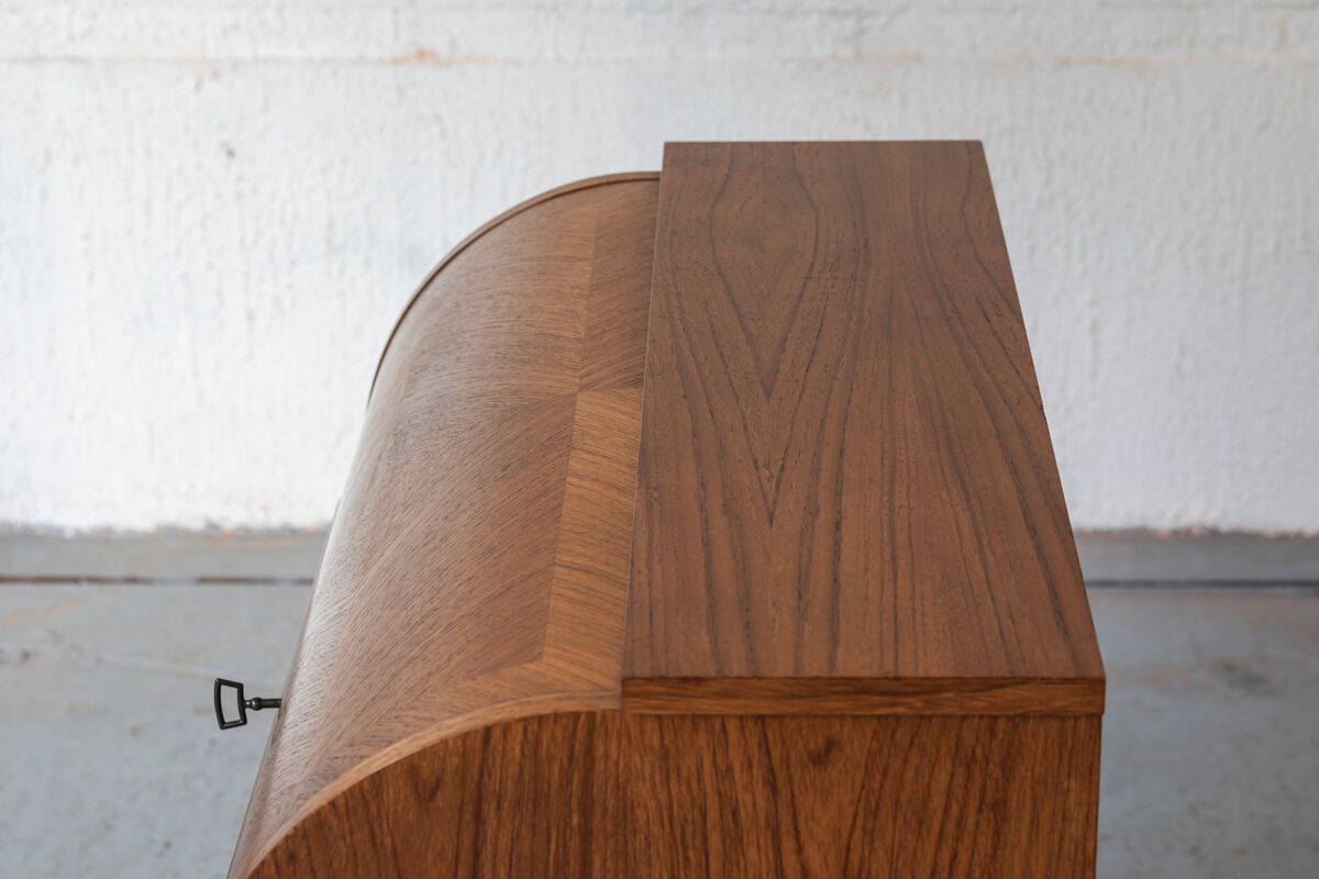 Rolltop secretary in mahogany by Egon Ostergaard, Sweden 1960’s