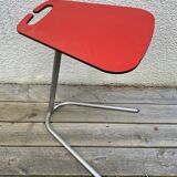 Small Red Laminate Side Table - Vintage 1980