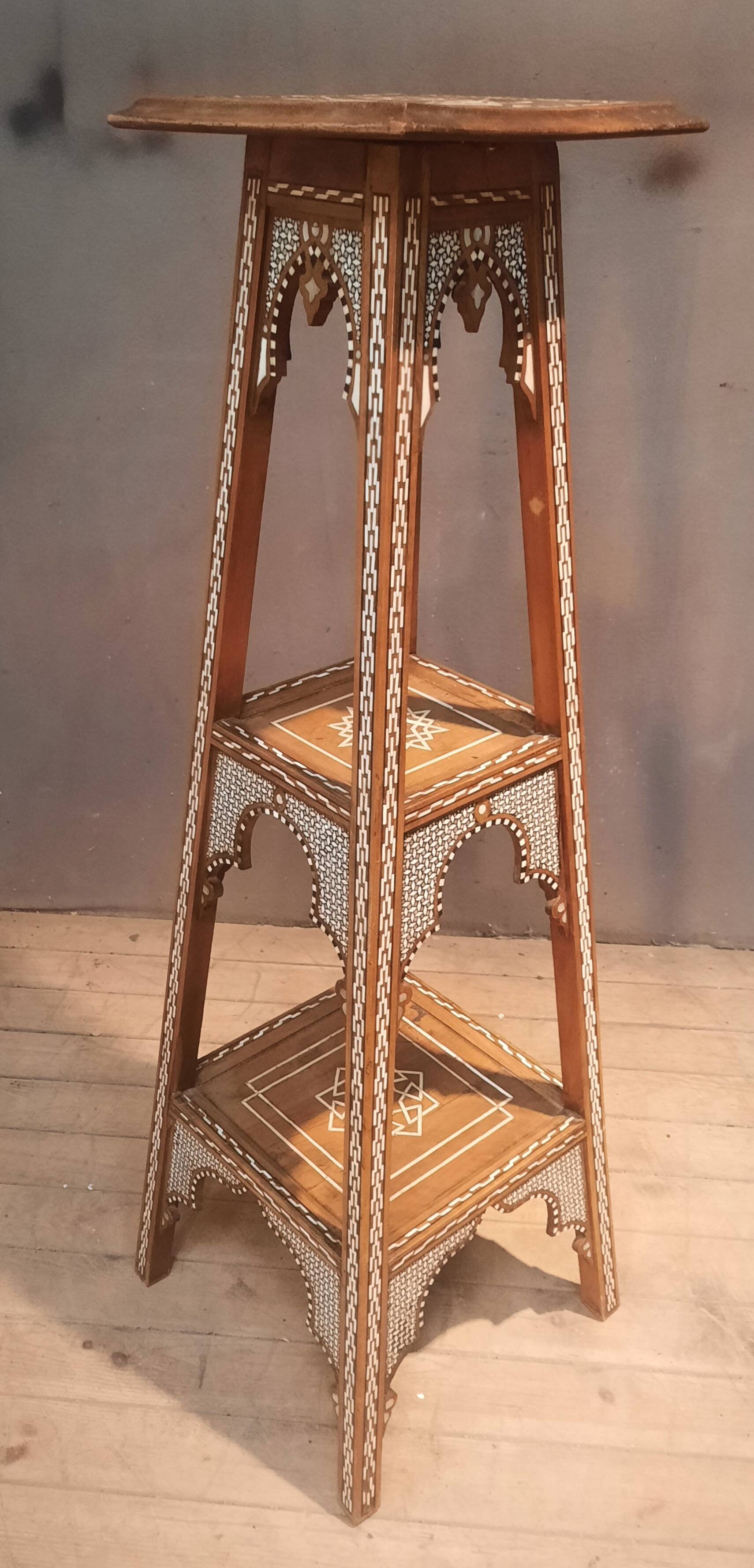 Eastern wooden and mother-of-pearl seat