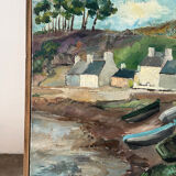 Breton Landscape, oil on canvas, signed Régine David
