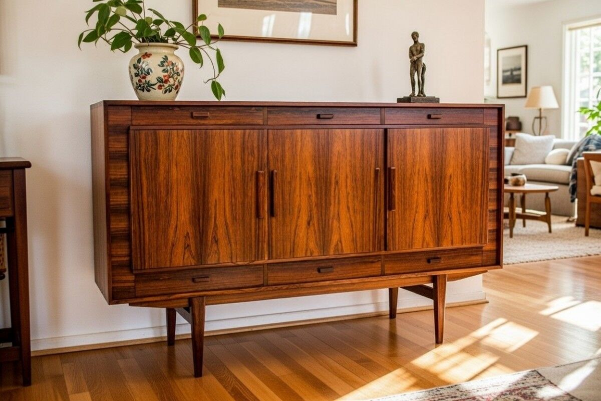 Rosewood highboard, Denmark, 1960s
