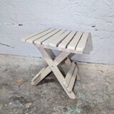Small folding wooden stool