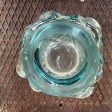 Large Daum Nancy vase Lorraine cross blue Sorcy model 1930