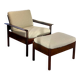Fauteuil & Ottoman Hans Olsen – Vatne Møbler Danemark, 1960 Palissandre