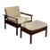 Fauteuil & Ottoman Hans Olsen – Vatne Møbler Danemark, 1960 Palissandre