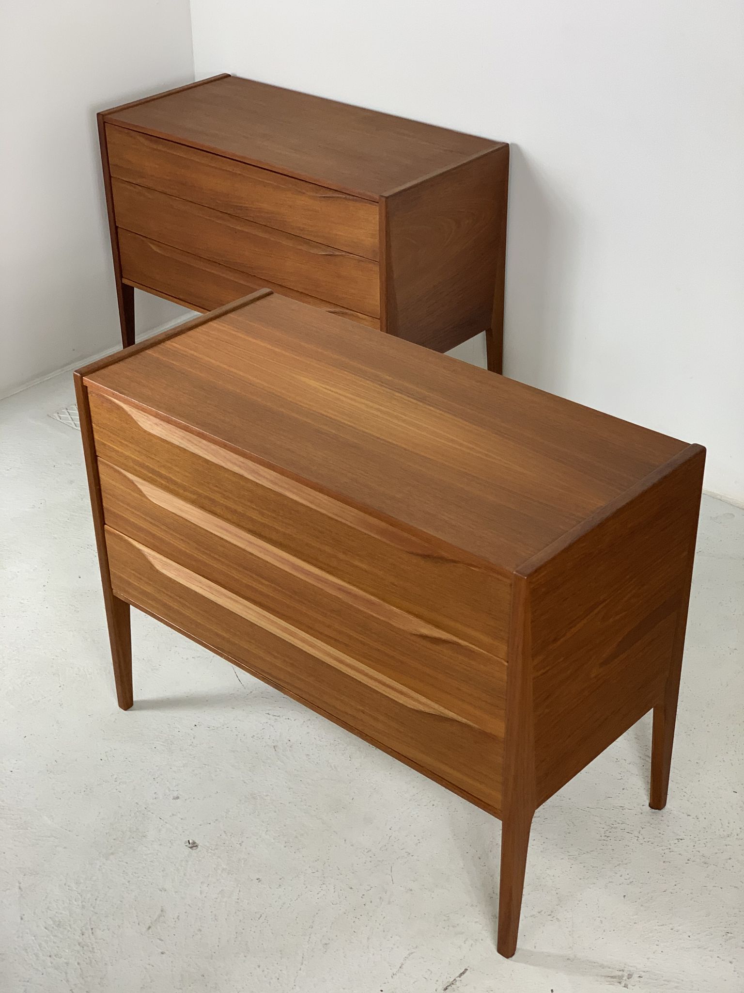 2x Kai Kristiansen teak chest of drawers for Aksel Kjersgaard