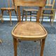 Set of 15 vintage curved wood coffee bistro chairs