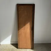 Antique mirror (right) oak wardrobe door with bevelled glass and