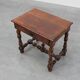French Louis XIII Walnut Side Table with Drawer and Turned Legs, circa 1850