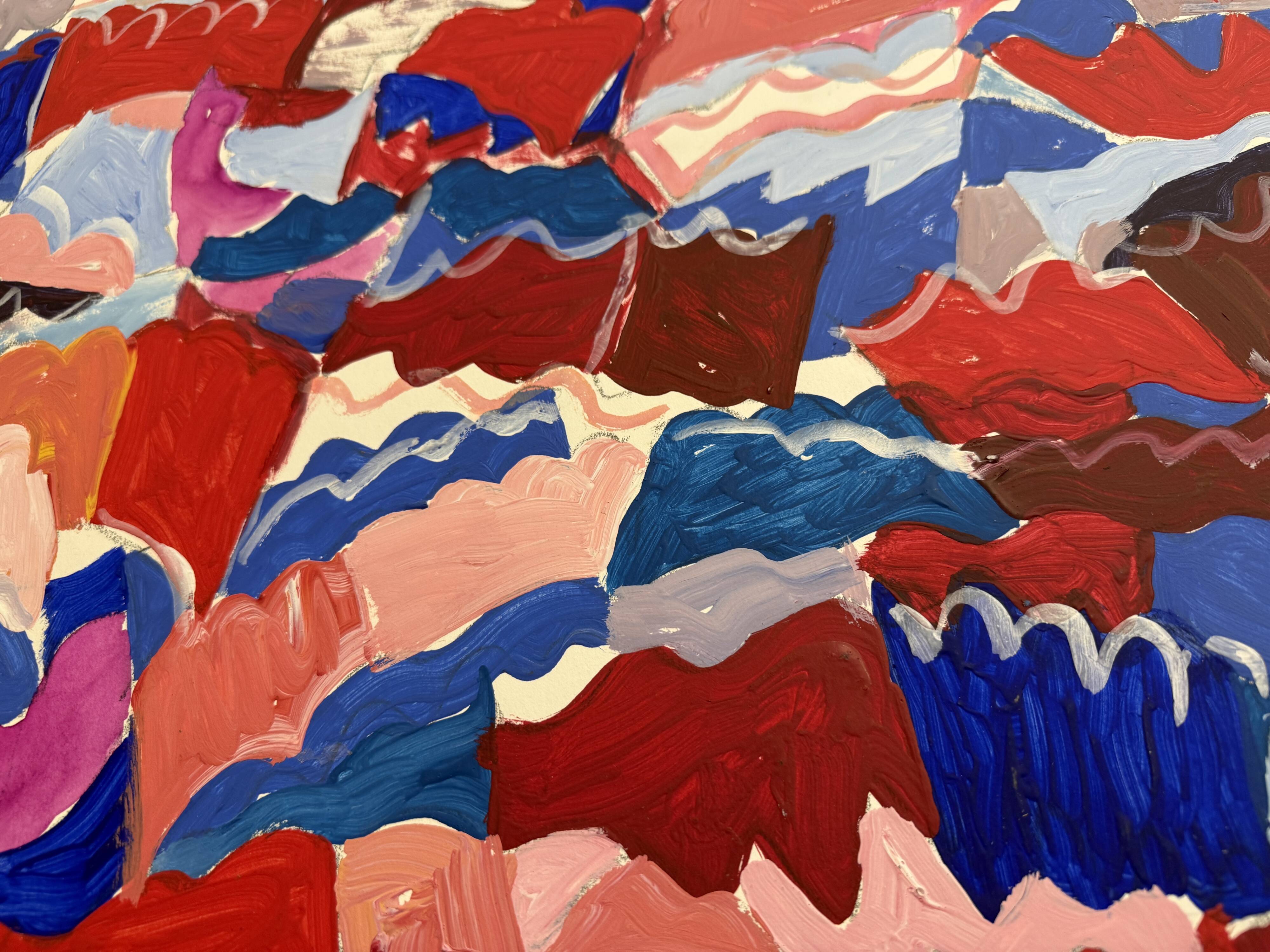 Helmut Dittmann, Abstract Composition in Red and Blue