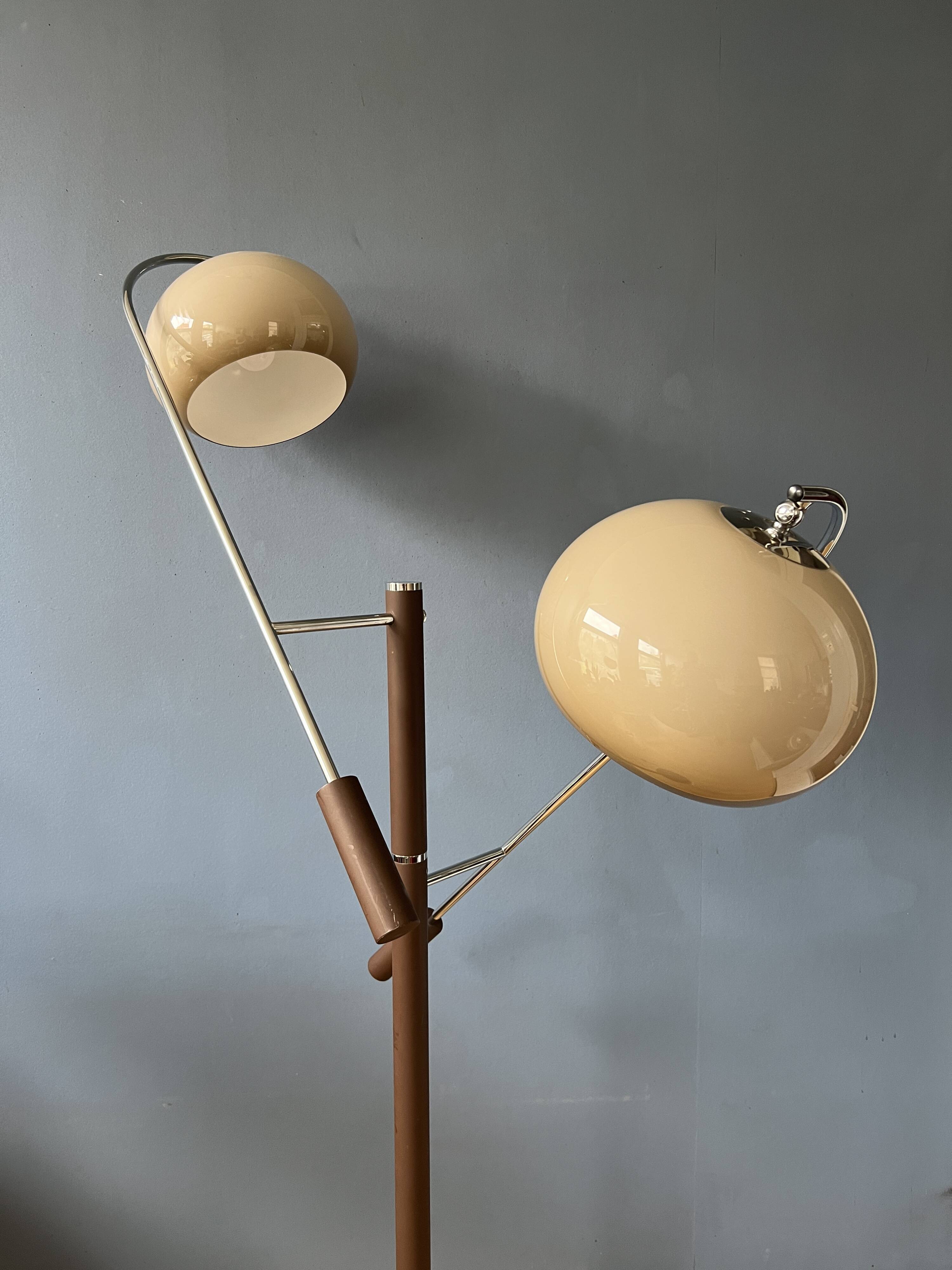 Vintage dijkstra mushroom swing arm space age floor lamp