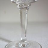 8 vintage Vannes crystal white wine glasses