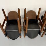 Set of 8 postmodern THONET FLEX chairs designed by Gerd Lange, vintage 80s.