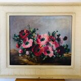 Oil on canvas: Anemones' basket