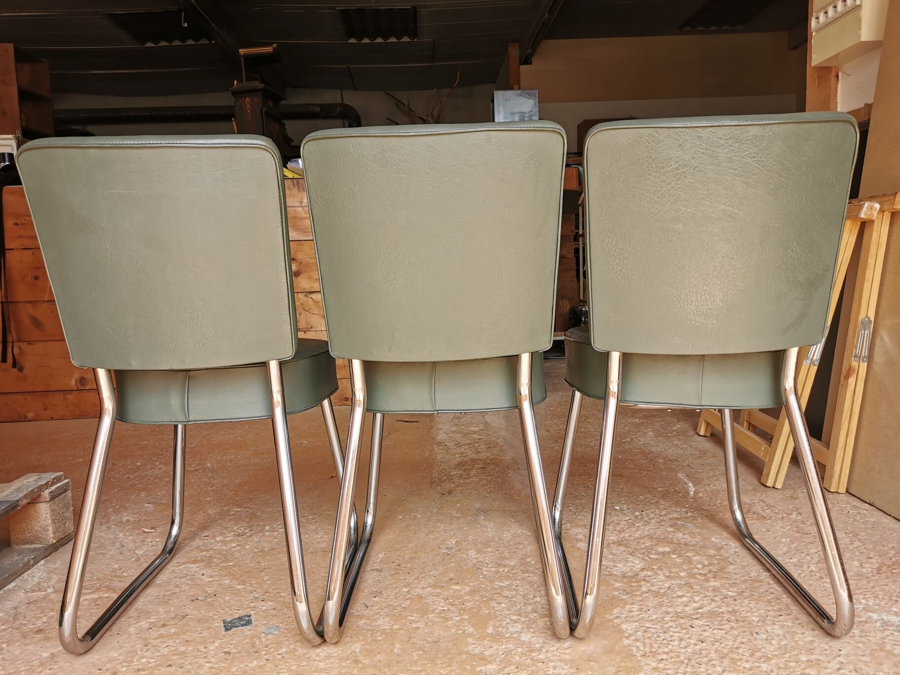Set of 3 beautiful chairs of the 50s/60s roneo
