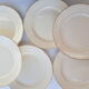 Set of 6 flat plates Villeroy and Boch ivory vintage gilding