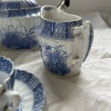 Antique tea service KG Lunéville late 19th century – Antique decoration – French earthenware