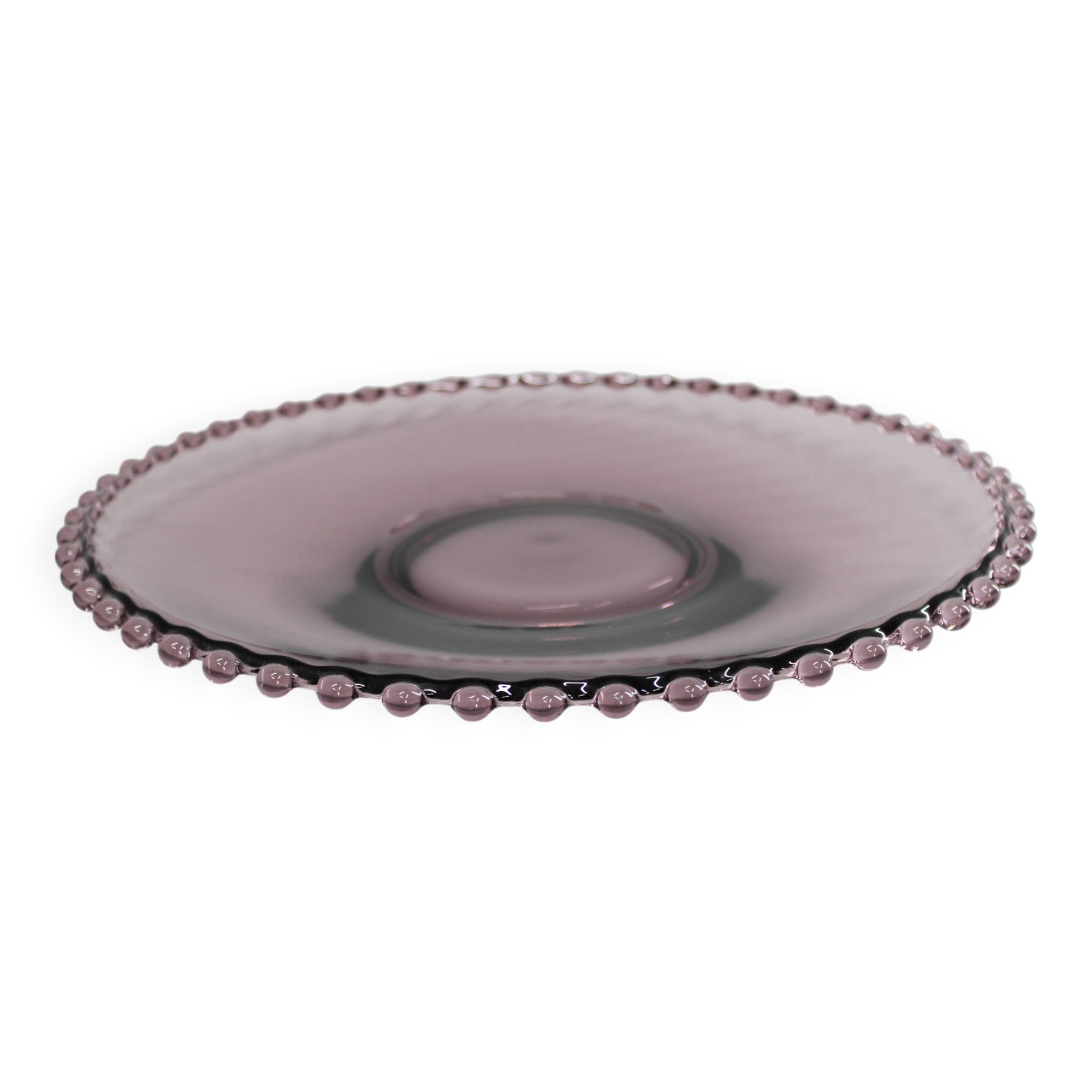 1960s Glass Serving Tray, Czechoslovakia