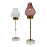 Pair of Scandinavian tealight holders Gunnar Ander for Ystad Metall, Sweden 1950