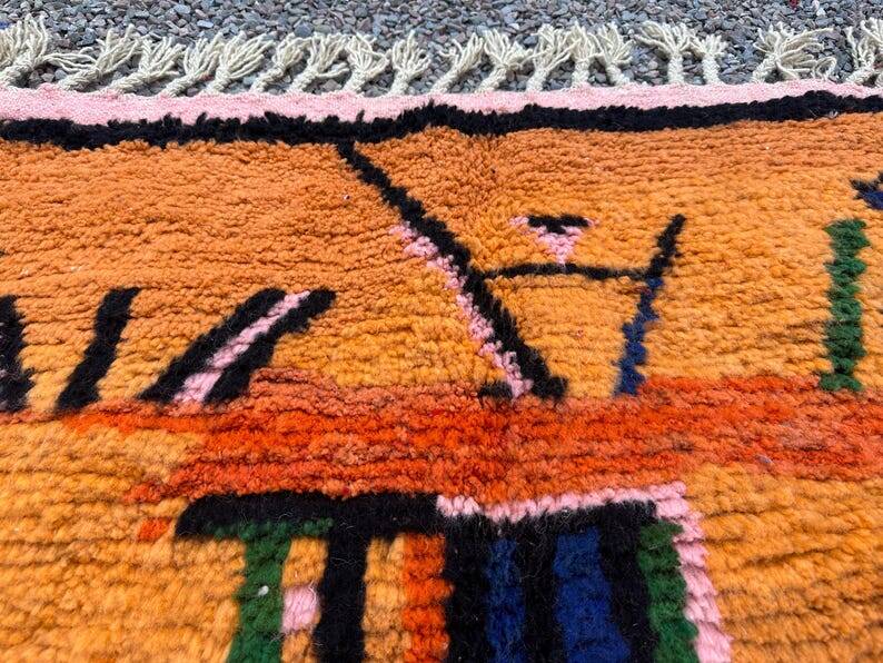 Moroccan orange rug- Berber Rug 150/250cm