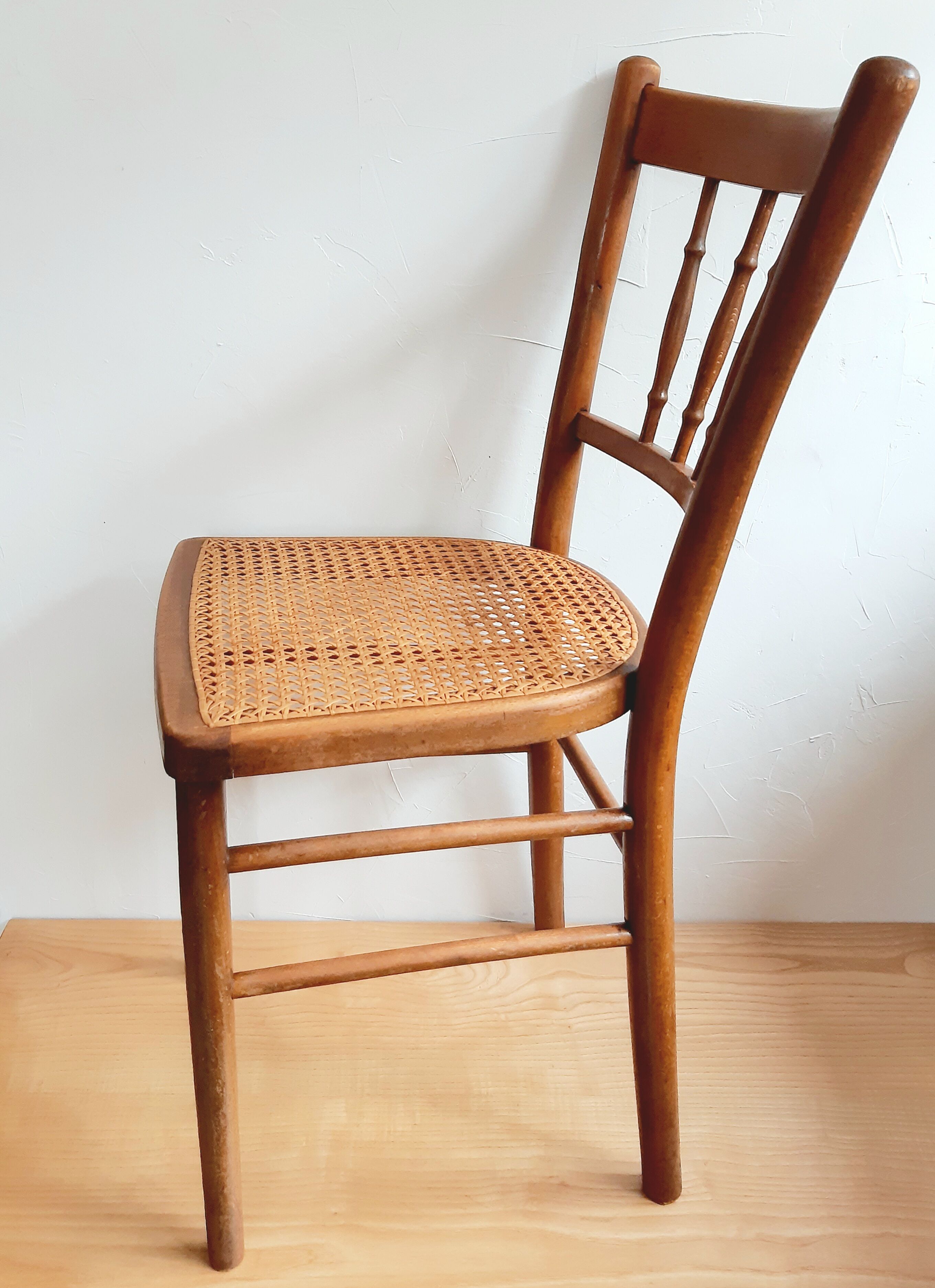 Lot of 2 canne bistro chairs