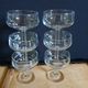6 antique champagne glasses