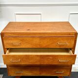 Vintage chest of drawers with compass feet