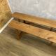 Pair of solid wood farm benches