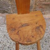 Brutalist wooden chair