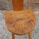 Brutalist wooden chair