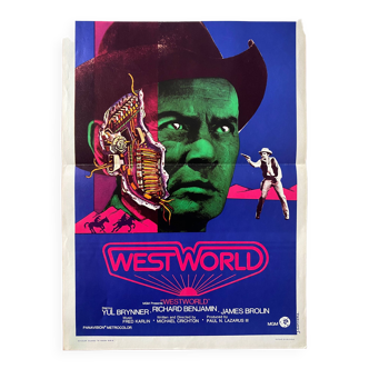 Affiche cinéma originale "Westworld" Mondwest, Yul Brynner 36x55cm 1973