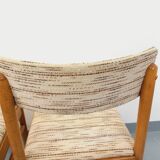 Pair of vintage Baumann chairs in wood and fabric from the 70s