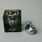 Black ice lighter by Antonio Imperatore, murano glass, Italy, 1970