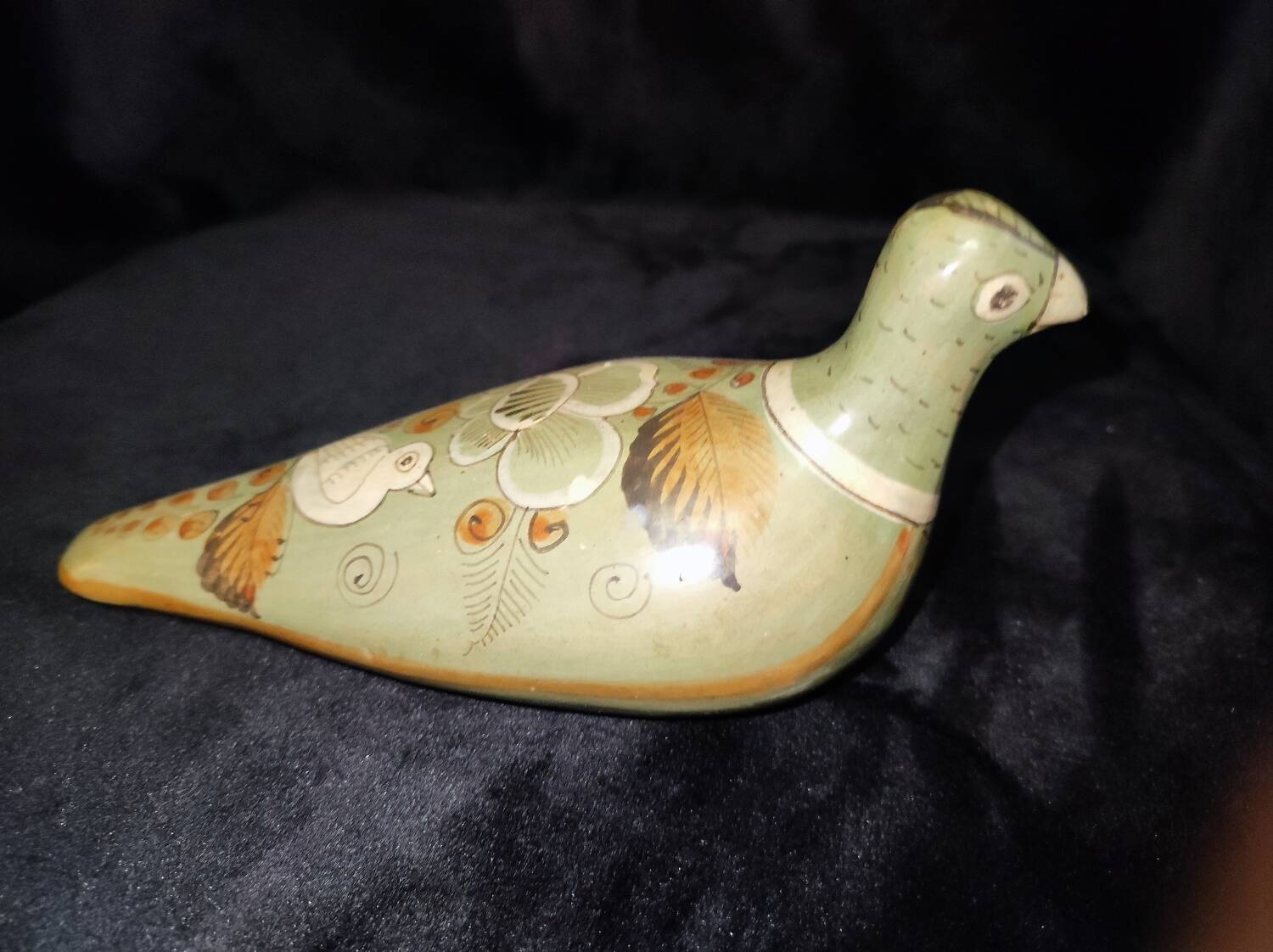 Vintage glazed ceramic bird