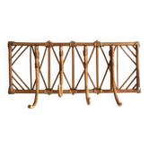 Wall-mounted coat rack in bamboo and rattan - 1960s/70s