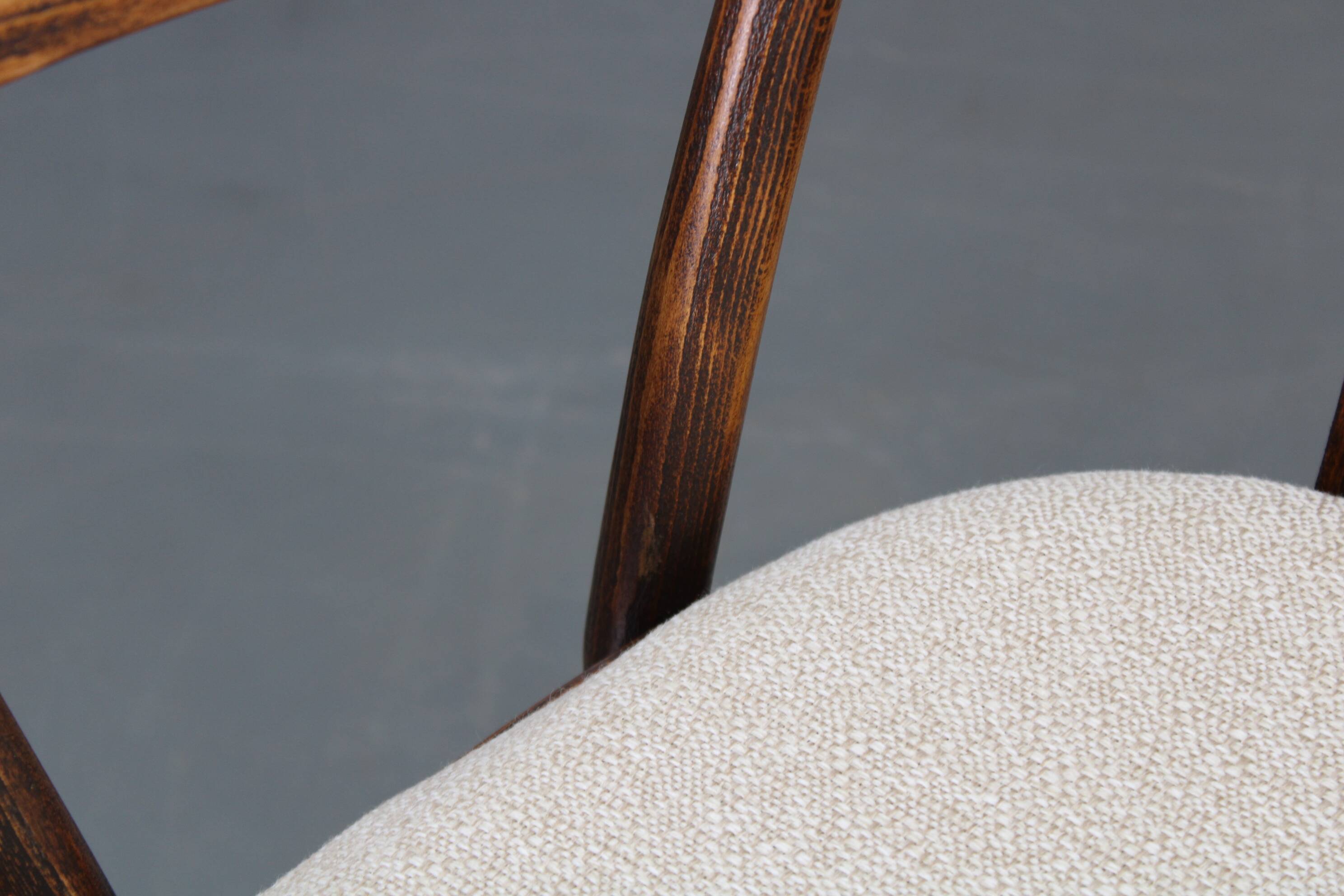 1960s Antonin Suman Set of Six Beech Dining Chairs, Restored