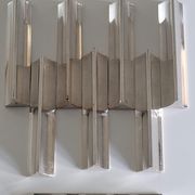 Huit porte-couteaux Boulenger en métal argenté art déco