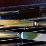 Box 24 silver metal knives, Ravinet Denfert